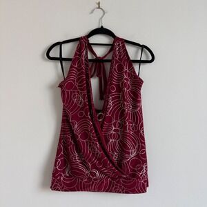 Vintage Y2K Vanity Wrap Front Halter Top
Size Large